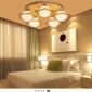 新款原木色吸顶灯创意客厅灯清爽儿童房吸顶灯北欧橡木LED灯批发